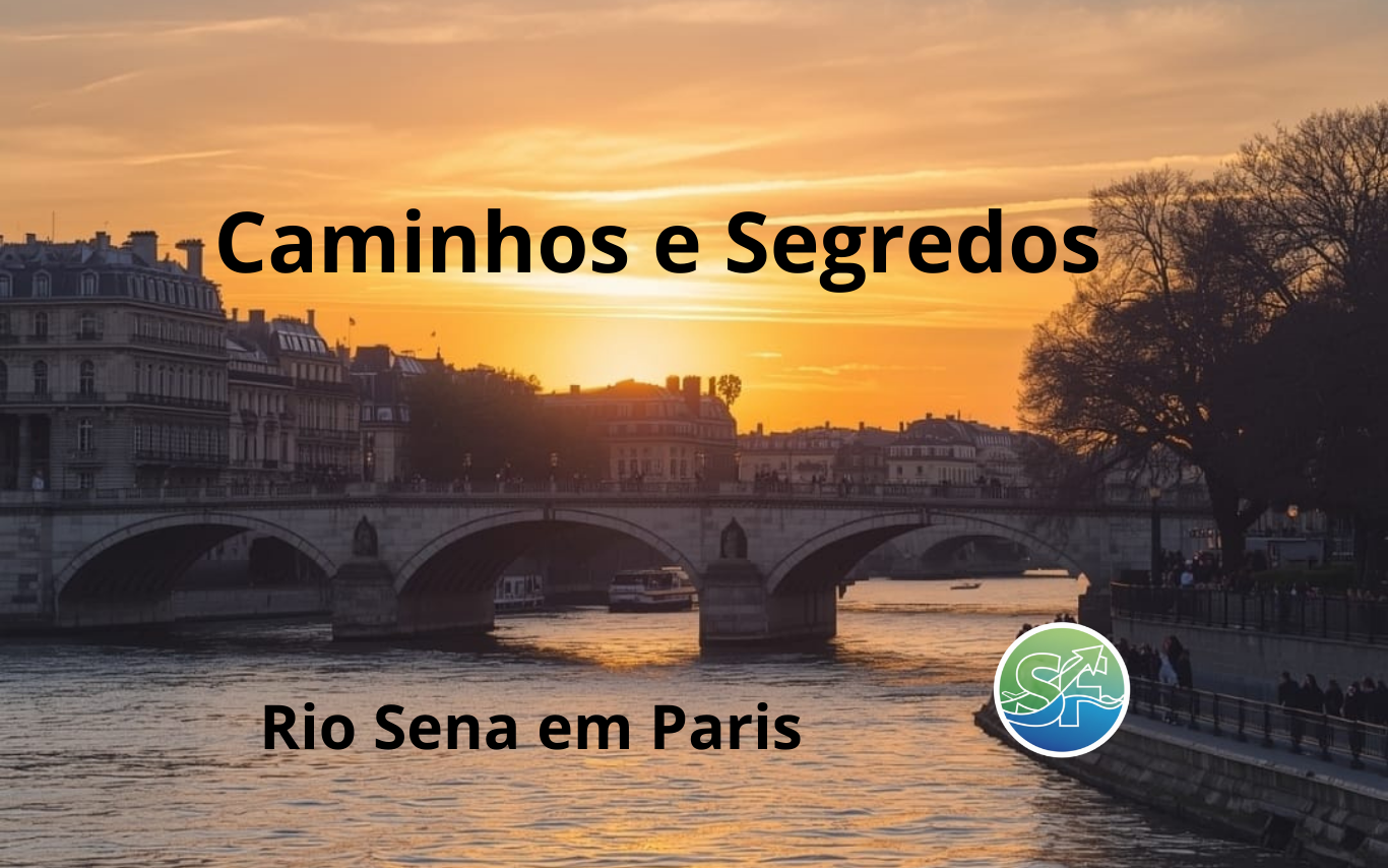 Caminhos e segredos do Rio Sena em Paris ao entardecer, com pontes históricas e reflexo da cidade na água